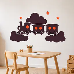 Cloud Train Wandtattoo