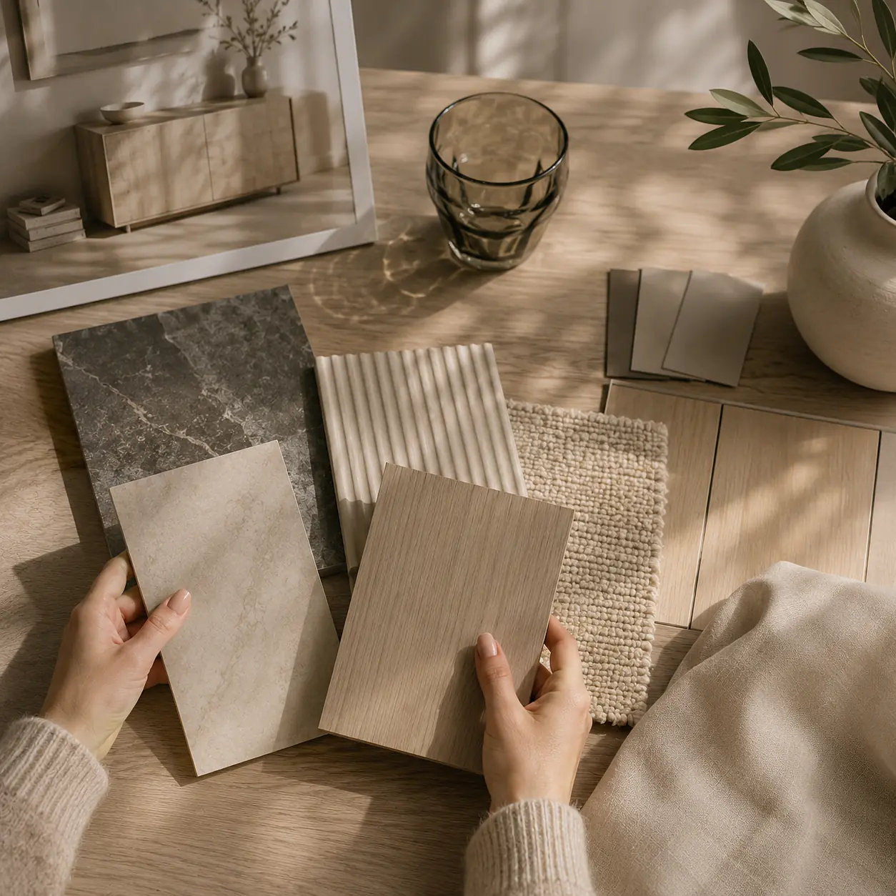 Optik, Struktur und Lichtwirkung vergleichen – Materialguide für Folien & Wandgestaltung