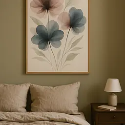 Ink Garden – Abstract Ink Blossoms in Portrait Format