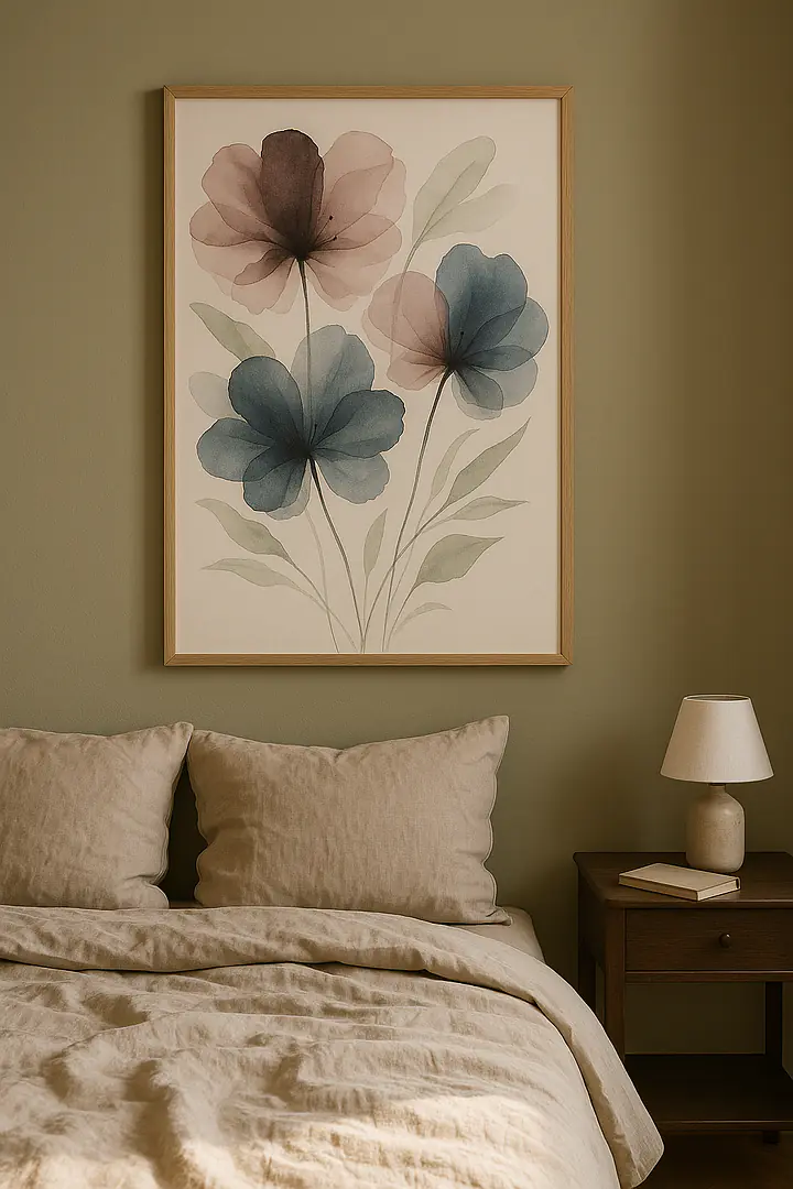 Ink Garden – Abstract Ink Blossoms in Portrait Format