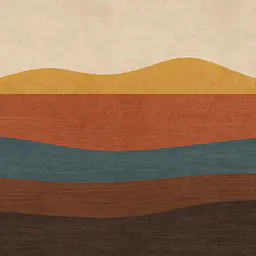 Mineral Horizon – Layered Landscape Abstraction in Landscape Format