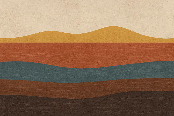 Mineral Horizon – Layered Landscape Abstraction in Landscape Format
