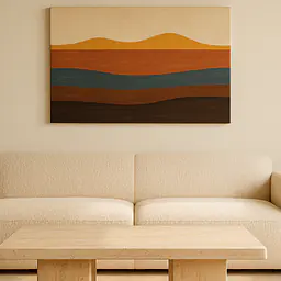 Mineral Horizon – Layered Landscape Abstraction in Landscape Format