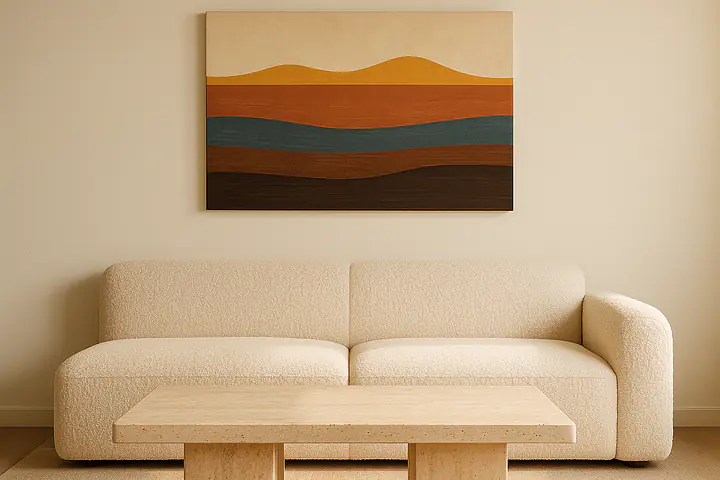 Mineral Horizon – Layered Landscape Abstraction in Landscape Format