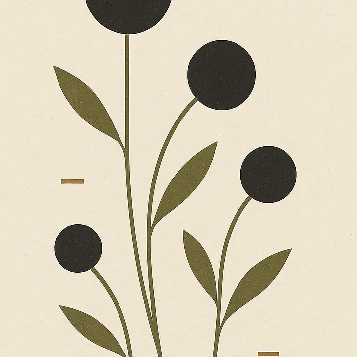 Modern Herbarium – Grafische Pflanzenstudie im Botanical-Stil primary image