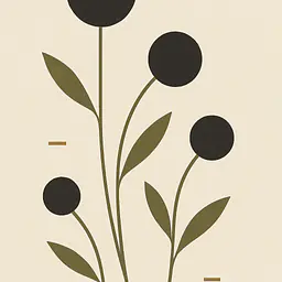 Modern Herbarium – Graphic Plant Study in Botanical Style