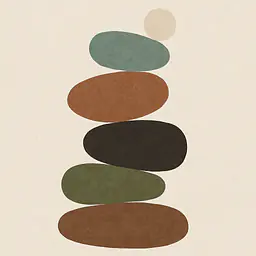 Pebble Stack – balancierte Formen im abstrakten Stil