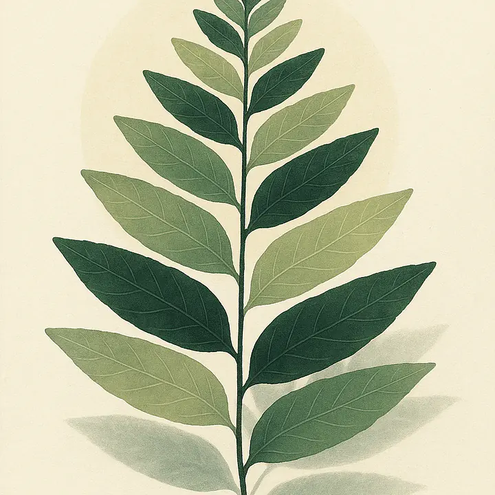 Shadow Fern – Botanisches Wandbild im Gegenlicht primary image