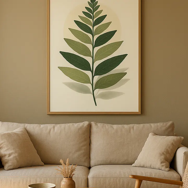 Shadow Fern – Botanisches Wandbild im Gegenlicht secondary image