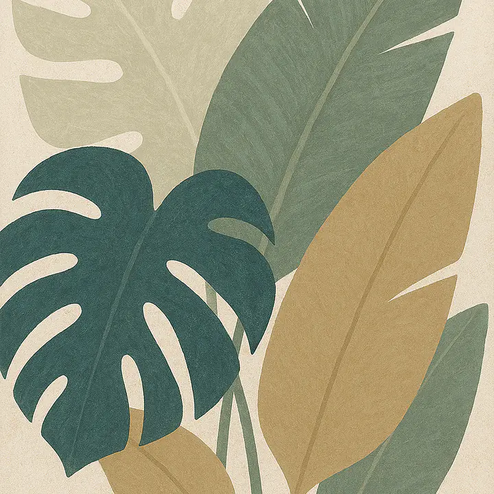 Muted Tropics – ruhige Tropenblätter im Botanical-Stil primary image