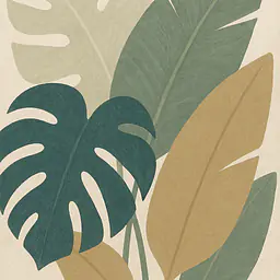 Muted Tropics – ruhige Tropenblätter im Botanical-Stil