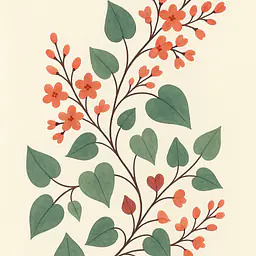Coral Vine – Rankende Fantasieblüte im Botanical-Stil