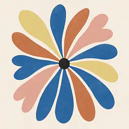 Petal Wheel – Graphic Blossom Rotation in a Square