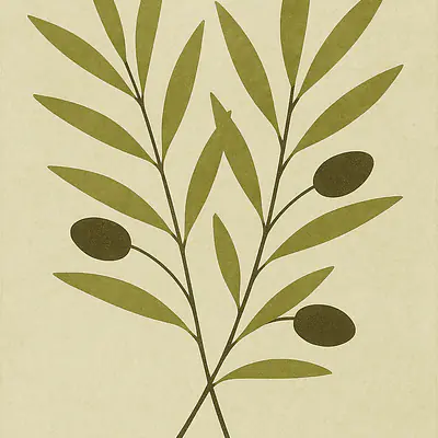 Olive Silence – reduzierte Zweige im mediterranen Stil primary image