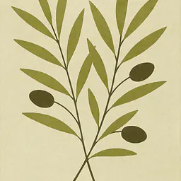 Olive Silence – reduzierte Zweige im mediterranen Stil