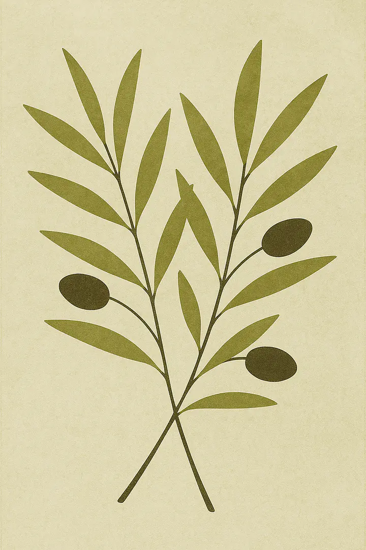 Olive Silence – reduzierte Zweige im mediterranen Stil