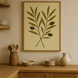 Olive Silence – reduzierte Zweige im mediterranen Stil