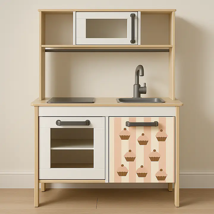 Kleine Patisserie – Designfolie für rechte DUKTIG Spielküchen-Tür