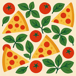 Pizza-Garten Designfolie für die DUKTIG Spielküche rechte Tür