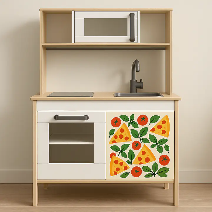 Pizza-Garten Designfolie für die DUKTIG Spielküche rechte Tür secondary image