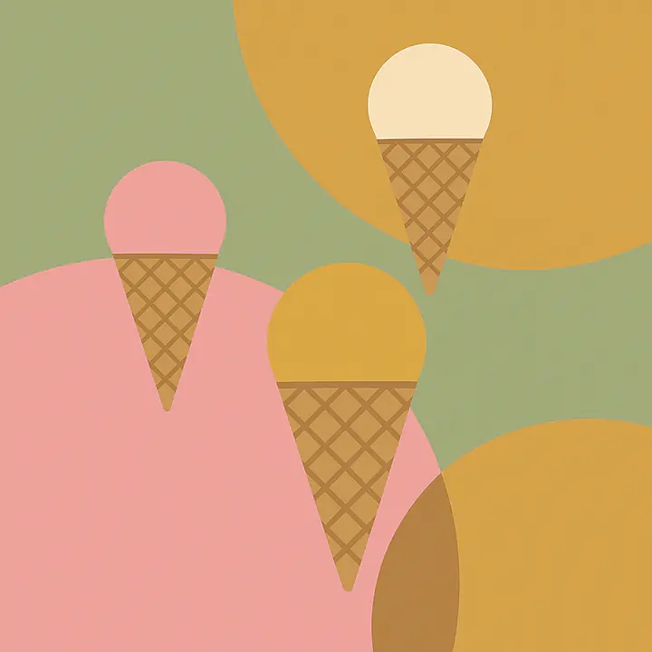Eiscreme-Salon Designfolie für die rechte Tür der DUKTIG Spielküche primary image