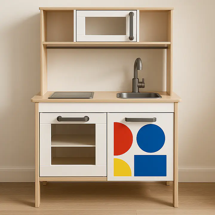 Bauhaus Mini für DUKTIG Spielküche – Türfolie mit geometrischem Design secondary image