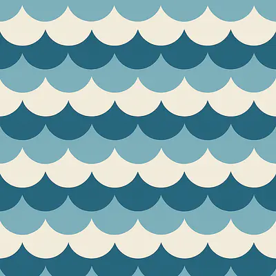 Scallop Sea für DUKTIG Spielküche – Klebefolie rechte Tür primary image