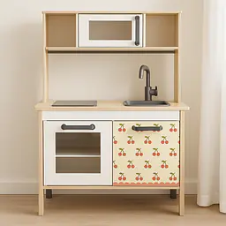 Cherries & Arches for DUKTIG Play Kitchen – Right Door Decal