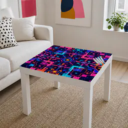 Arcade District – format-adaptive table film for LACK