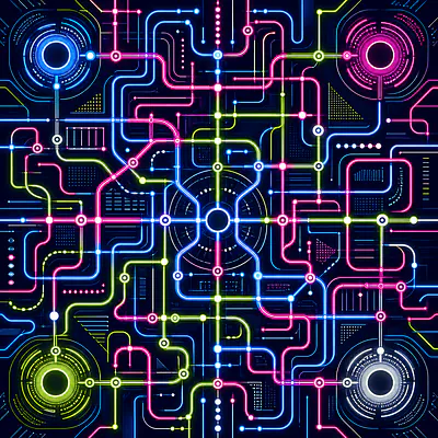 Neon Metro Maze Folie für IKEA LACK primary image