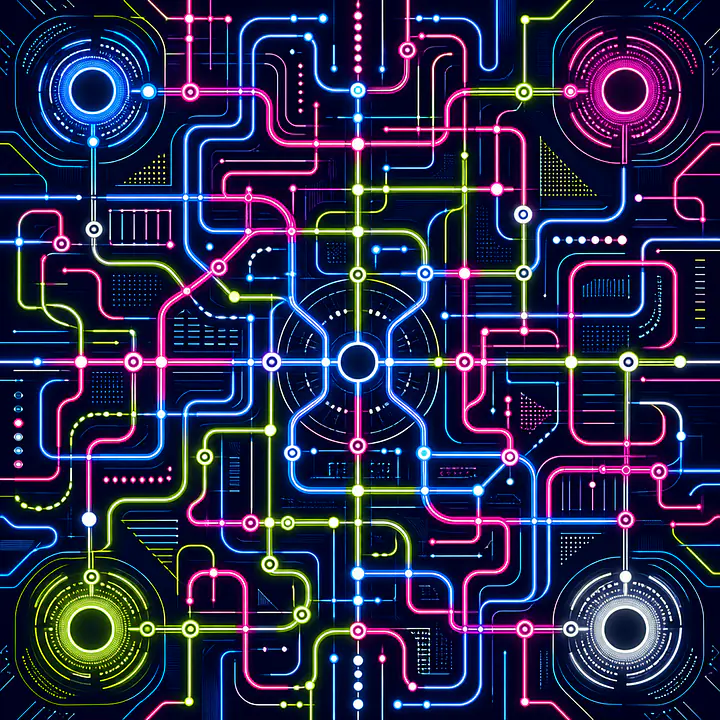 Neon Metro Maze Folie für IKEA LACK