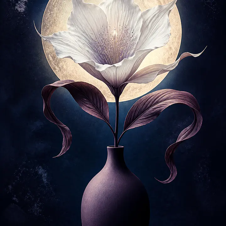 Moon Flower – botanisches Nachtstillleben primary image