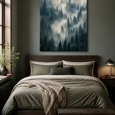 Fog Pines – stiller Morgenwald secondary image