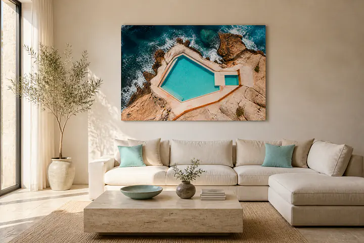 Coastal Pool – Graphic Coastal Calm