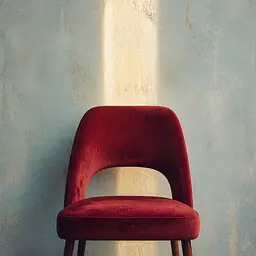 Red Chair — stilles Interior‑Fragment
