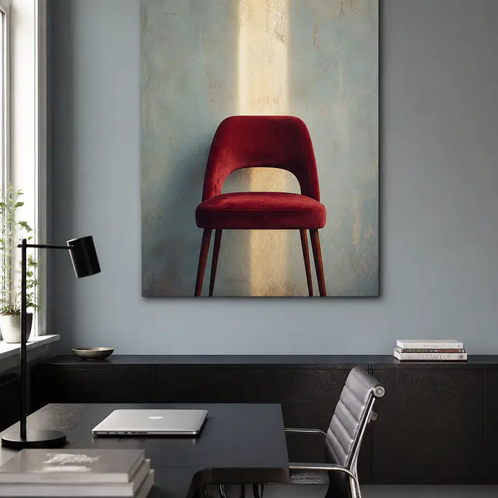Red Chair — stilles Interior‑Fragment secondary image