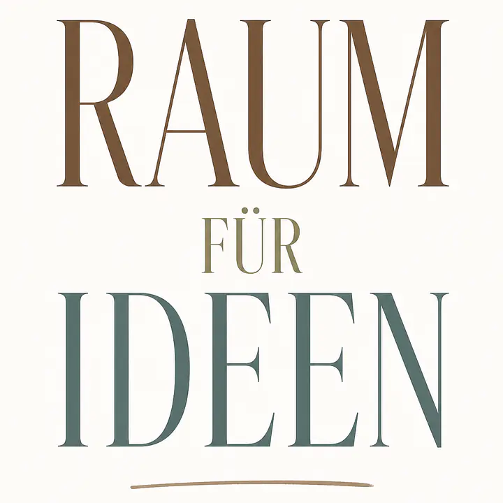RAUM FÜR IDEEN – Typografisches Wandbild primary image