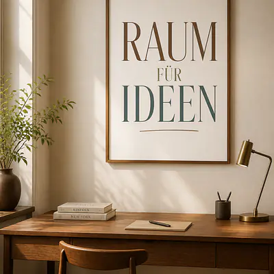 RAUM FÜR IDEEN – Typografisches Wandbild secondary image