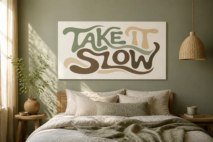 TAKE IT SLOW – Organic Typography Wall Art