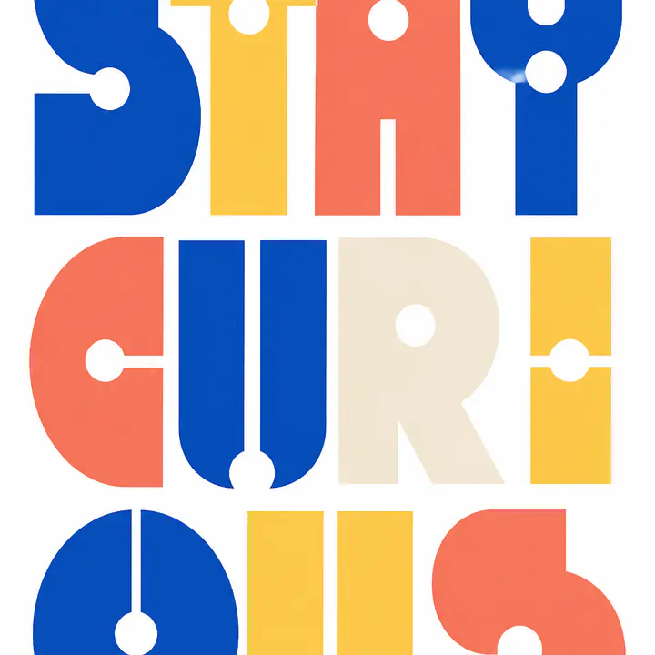 STAY CURIOUS – modulares Typografie-Wandbild primary image