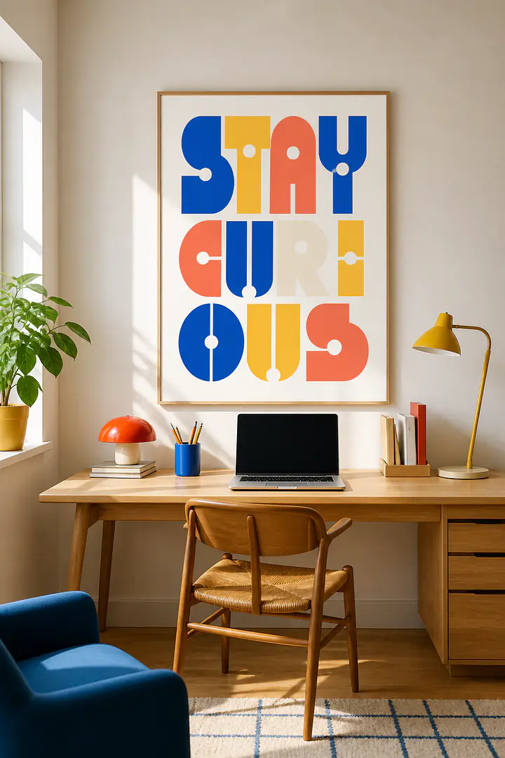 STAY CURIOUS – modular typography wall art