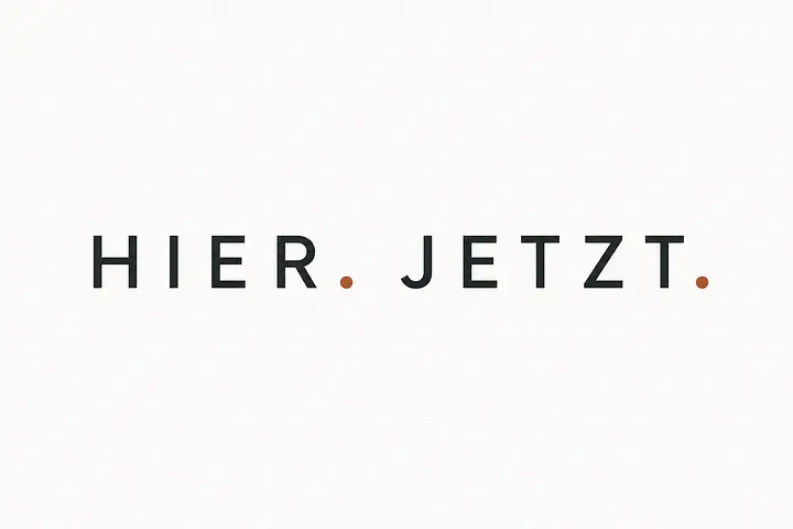 HERE. NOW. – Minimalist Typography Wall Art
