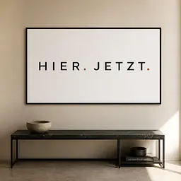 HERE. NOW. – Minimalist Typography Wall Art