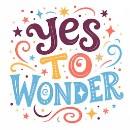 YES TO WONDER – Whimsy Typography Wall Art