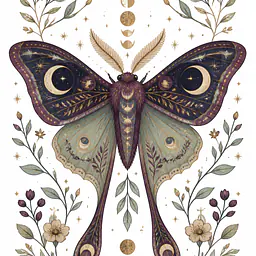 Moon Moth – dekorative Fantasiemotte