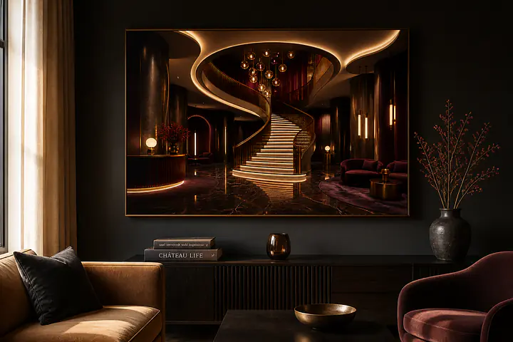 Night Lobby – Luminous Geometry