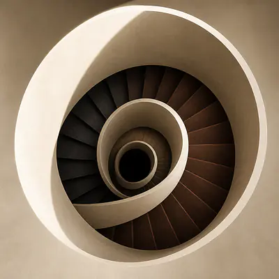 Spiral Shadow — abstrakte Wendeltreppe primary image
