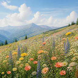 Wildflower Hill – farbige Bergwiese