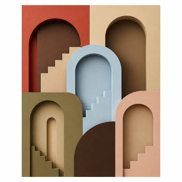 Arches Study – abstrakte Bogencollage primary image