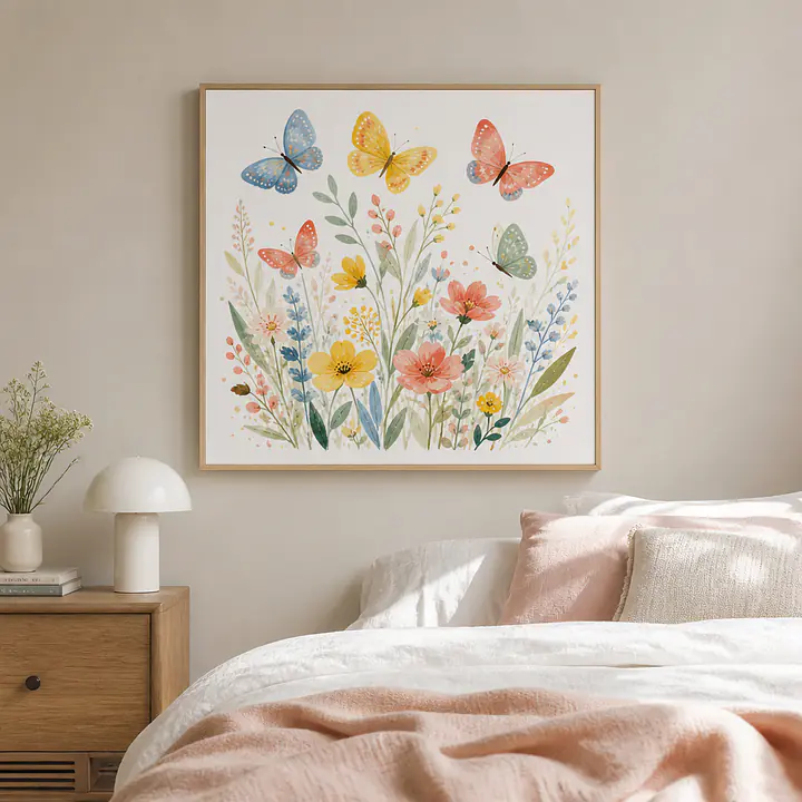 Meadow Wings – abstrakte Schmetterlingswiese